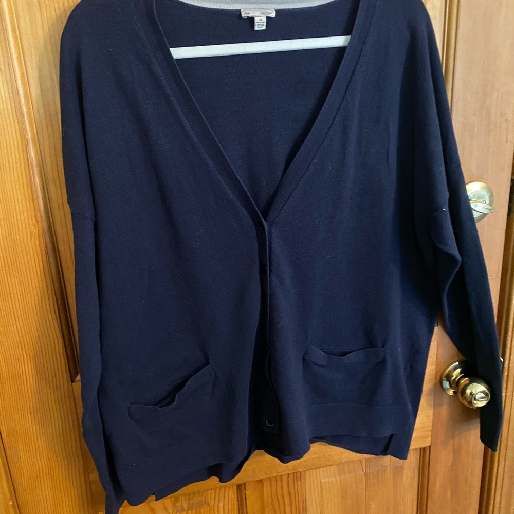 GAP Navy Cardigan Sweater XL